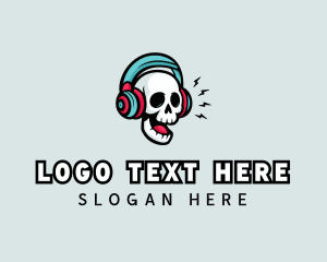 Hipster Podcast Skull logo