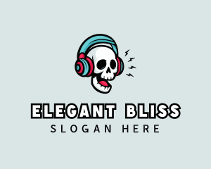 Hipster Podcast Skull logo