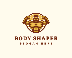 Bodybuilder Muscle Gym logo design