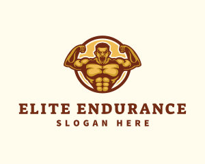 Bodybuilder Muscle Gym logo design