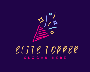 Birthday Party Popper logo design