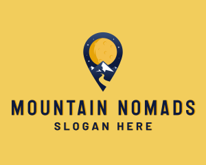 Mountain GPS Travel logo design