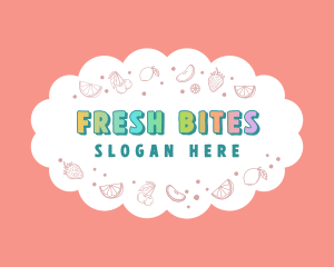 Cute Quirky Fresh Fruits logo design