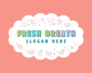 Cute Quirky Fresh Fruits logo design