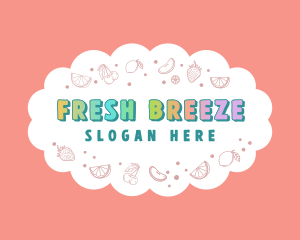 Cute Quirky Fresh Fruits logo design