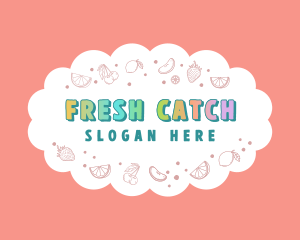 Cute Quirky Fresh Fruits logo design