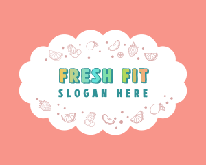 Cute Quirky Fresh Fruits logo design