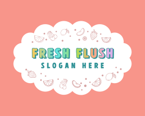 Cute Quirky Fresh Fruits logo design