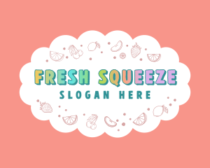 Cute Quirky Fresh Fruits logo design