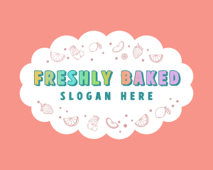 Cute Quirky Fresh Fruits logo design