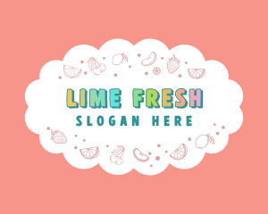 Cute Quirky Fresh Fruits logo design