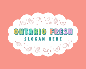 Cute Quirky Fresh Fruits logo design