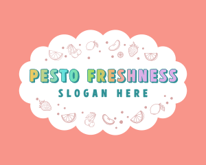 Cute Quirky Fresh Fruits logo design