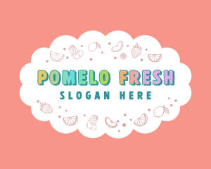 Cute Quirky Fresh Fruits logo design