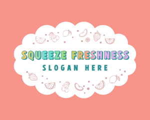 Cute Quirky Fresh Fruits logo design