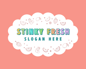 Cute Quirky Fresh Fruits logo design