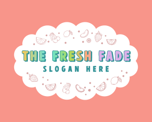 Cute Quirky Fresh Fruits logo design