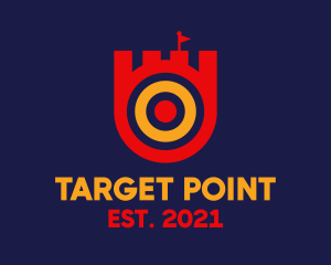 Target Castle Flag  logo design