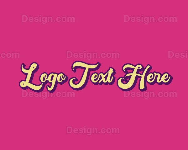 Retro Pop Wordmark Logo