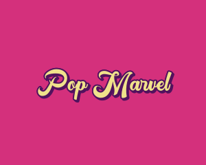 Retro Pop Wordmark logo design