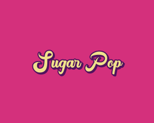 Retro Pop Wordmark logo design