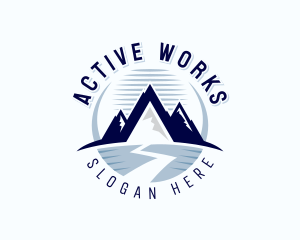 Mountain Hiking Summit logo design