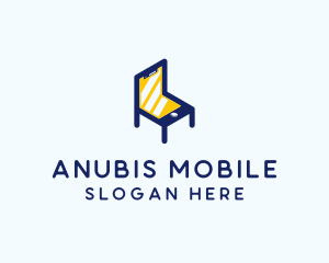 Futuristic Chair Mobile Phone logo design