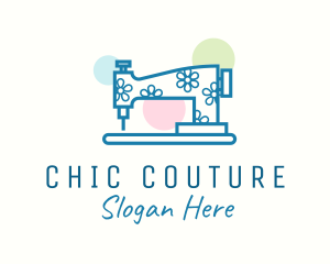 Colorful Sewing Machine logo design