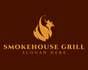 Chicken Barbecue Fire logo