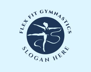 Blue Woman Gymnast  logo