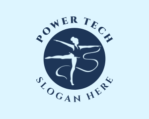 Blue Woman Gymnast  logo