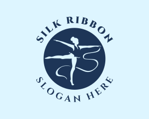 Blue Woman Gymnast  logo design