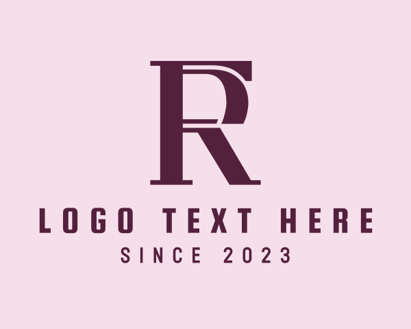 Letter Fr logo example 1