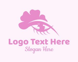 Pink Floral Eye logo