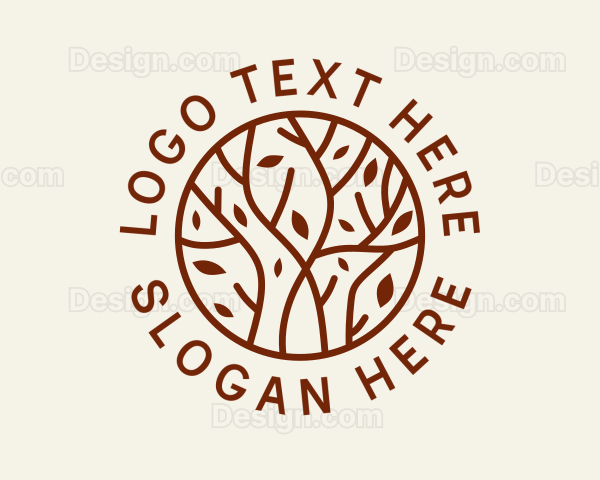 Organic Forest Tree Logo