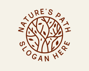 Organic Forest Tree  logo design