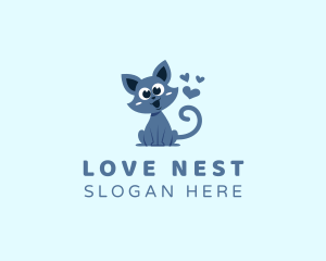 Lovely Cat Pet logo design