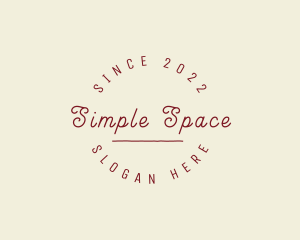 Minimalist Cursive Business logo design