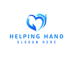 Heart Care Hands logo design