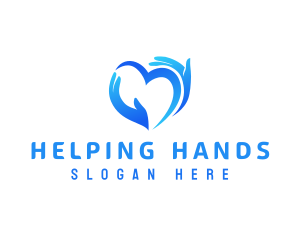 Heart Care Hands logo design