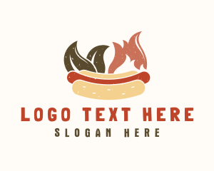 Spicy Natural Hot Dog Sandwich Logo