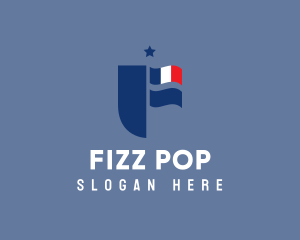 French Letter F Badge logo design