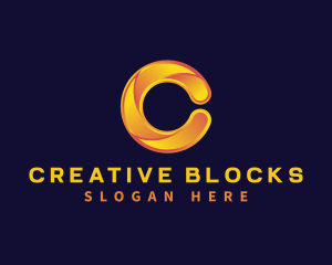 Swirl Creative Media Letter C logo design