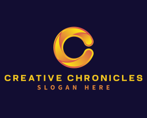 Swirl Creative Media Letter C logo design