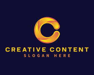 Swirl Creative Media Letter C logo design