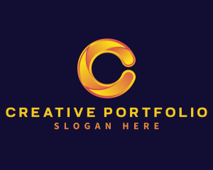 Swirl Creative Media Letter C logo design