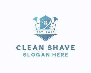 House Broom Cleaning logo design