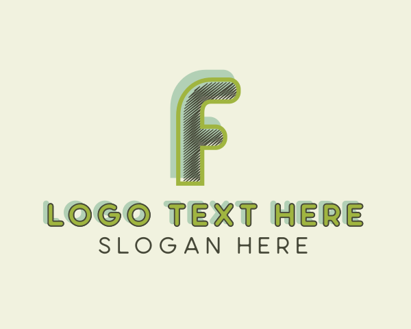 Letter F logo example 4