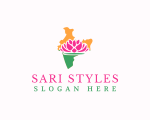 India Lotus Flower logo