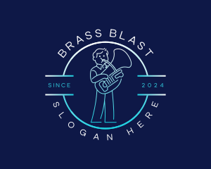 Brass Instrument Musician logo design